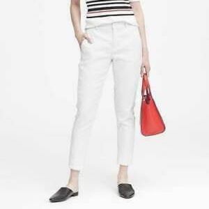 Banana Republic White Linen Avery Pant